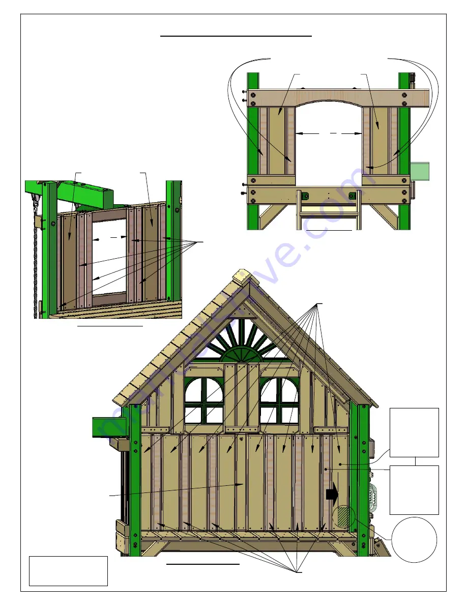 Gorilla Playsets Chateau Tower Treehouse with Fort Add On 1500AWFNS Скачать руководство пользователя страница 145