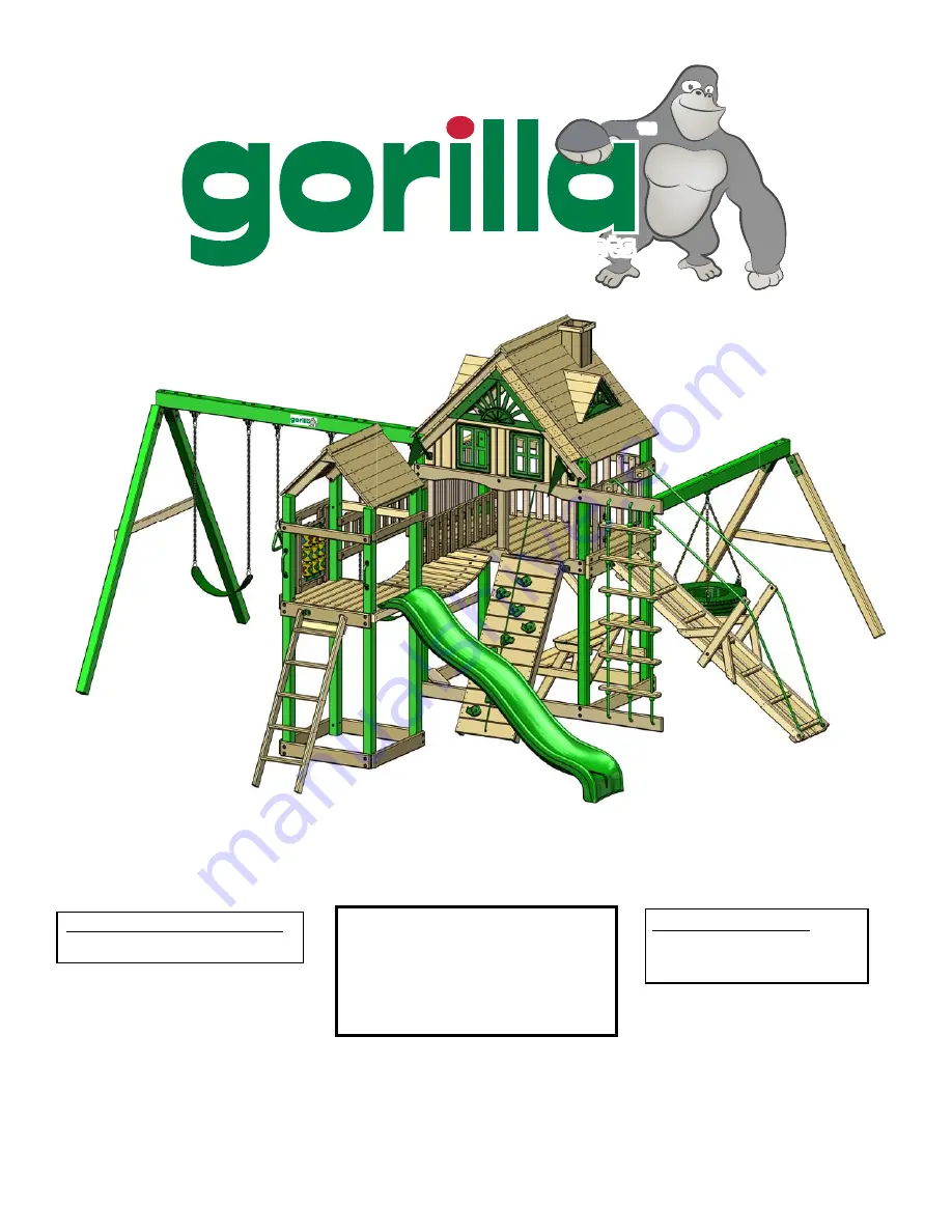 Gorilla Playsets Pioneer Peak 1500DW Скачать руководство пользователя страница 1