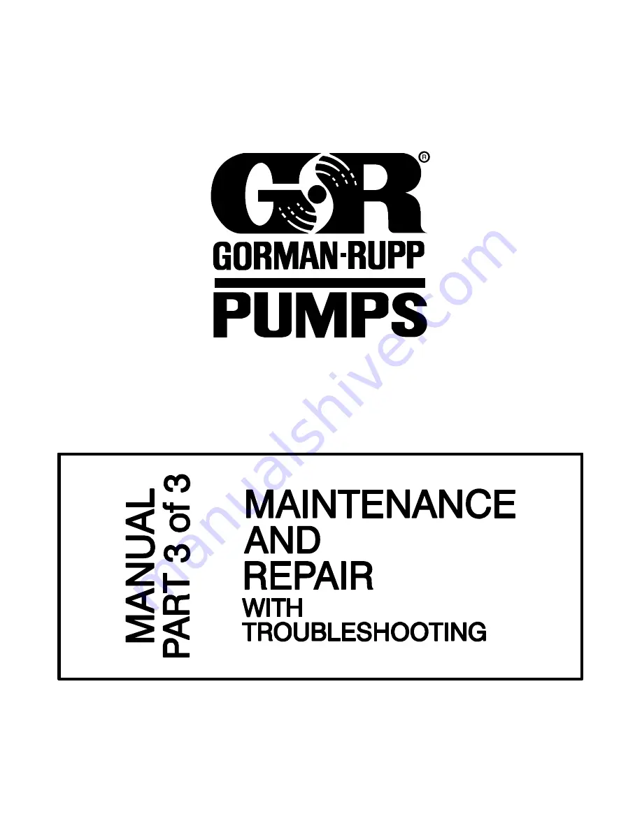 GORMAN-RUPP PUMPS PA6C Maintenance And Repair Manual Download Page 1