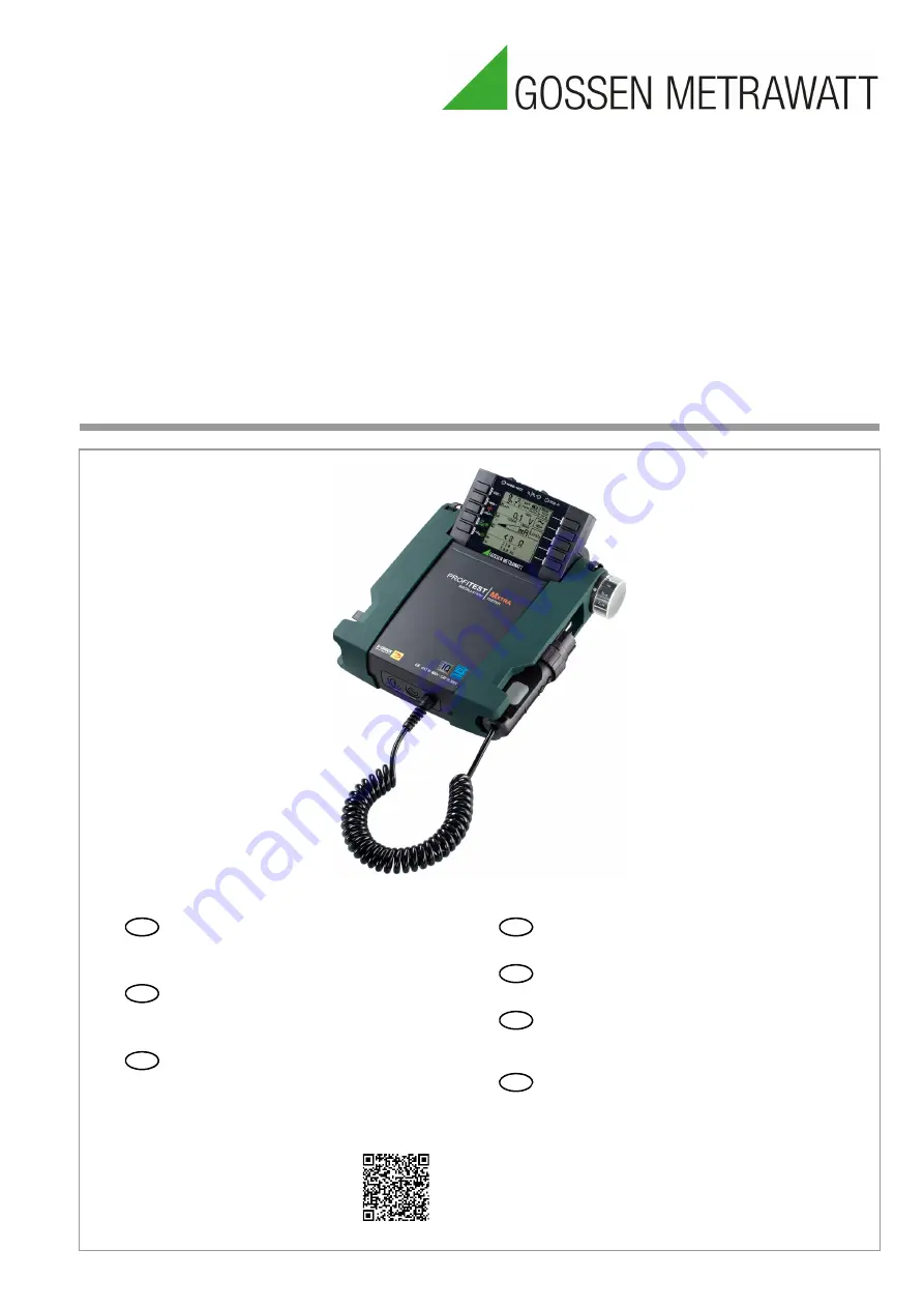 Gossen MetraWatt DIN VDE 0100-600 Скачать руководство пользователя страница 1