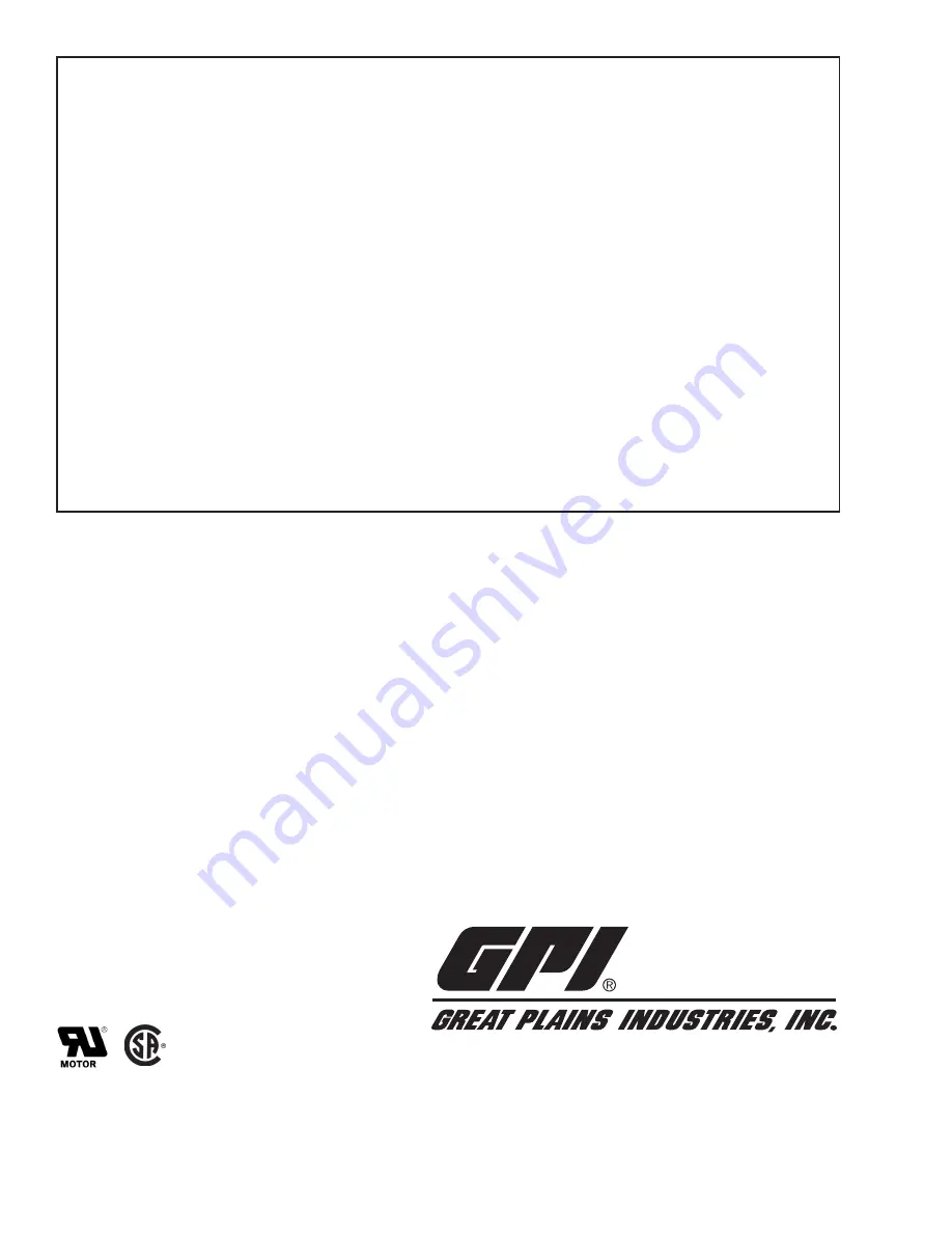 GPI L 5016 Owner'S Manual Download Page 8