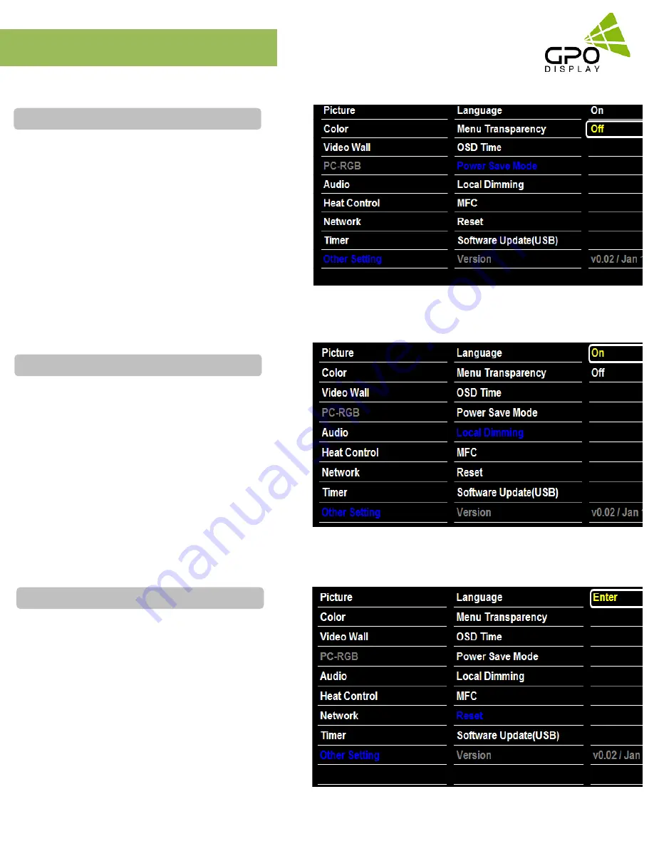 GPO Display EK46HSU User Manual Download Page 26