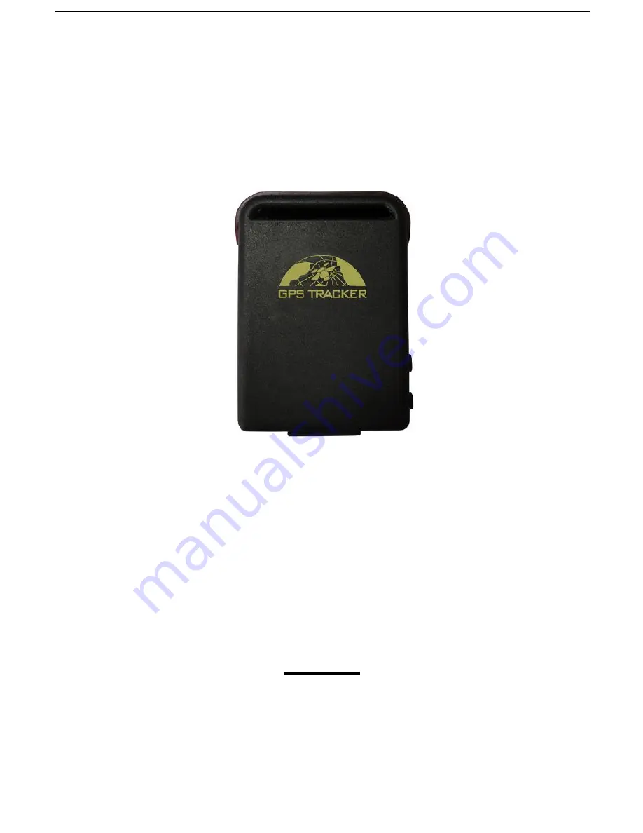 GPS Tracker GPS102 Скачать руководство пользователя страница 1