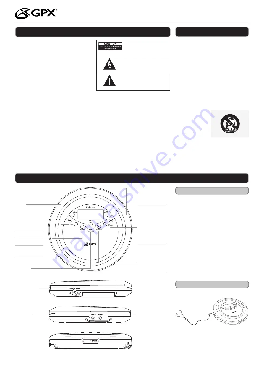 GPX 1400-0529-09 Скачать руководство пользователя страница 1