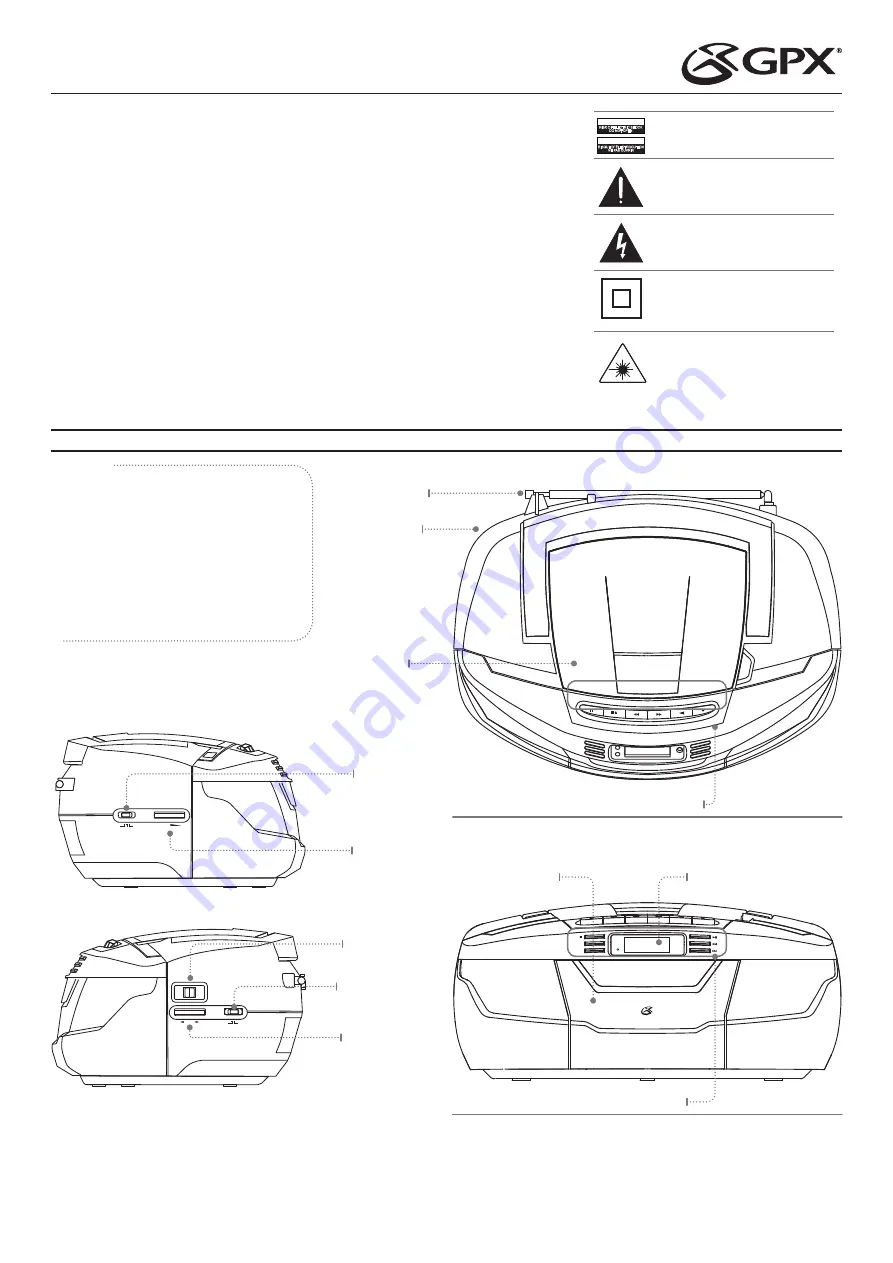 GPX BCA206S Скачать руководство пользователя страница 1