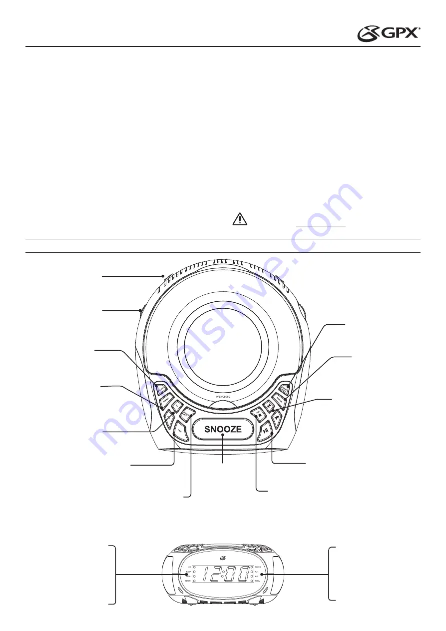 GPX CC318 v2083-01 Скачать руководство пользователя страница 1