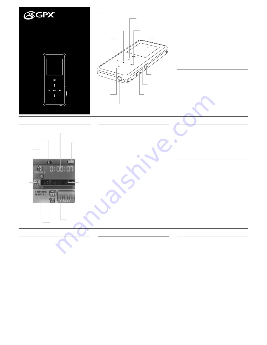 GPX ML640 Quick Manual Download Page 1