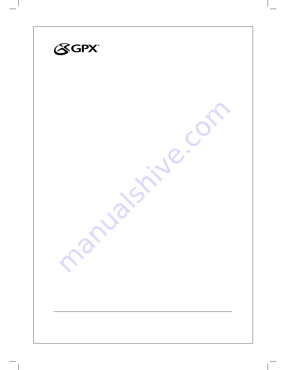 GPX TE4782B User Manual Download Page 1