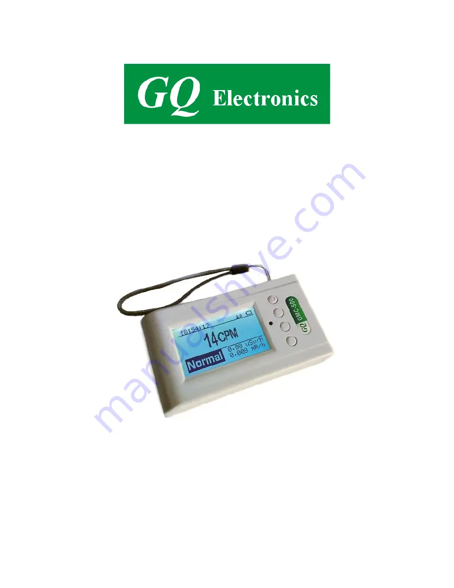 GQ Electronics GMC-500 User Manual Download Page 1