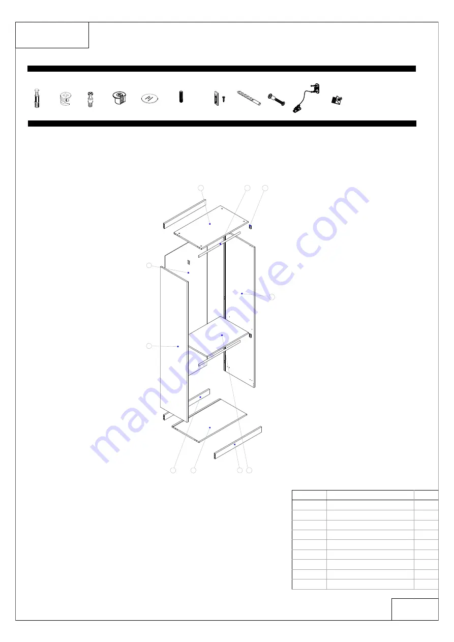 Gracious Home GH3015HG-WH Assembly Instructions Manual Download Page 2