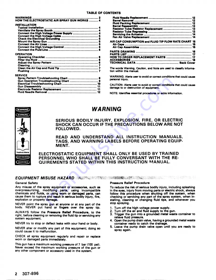 Graco 907-292 Instructions-Parts List Manual Download Page 2