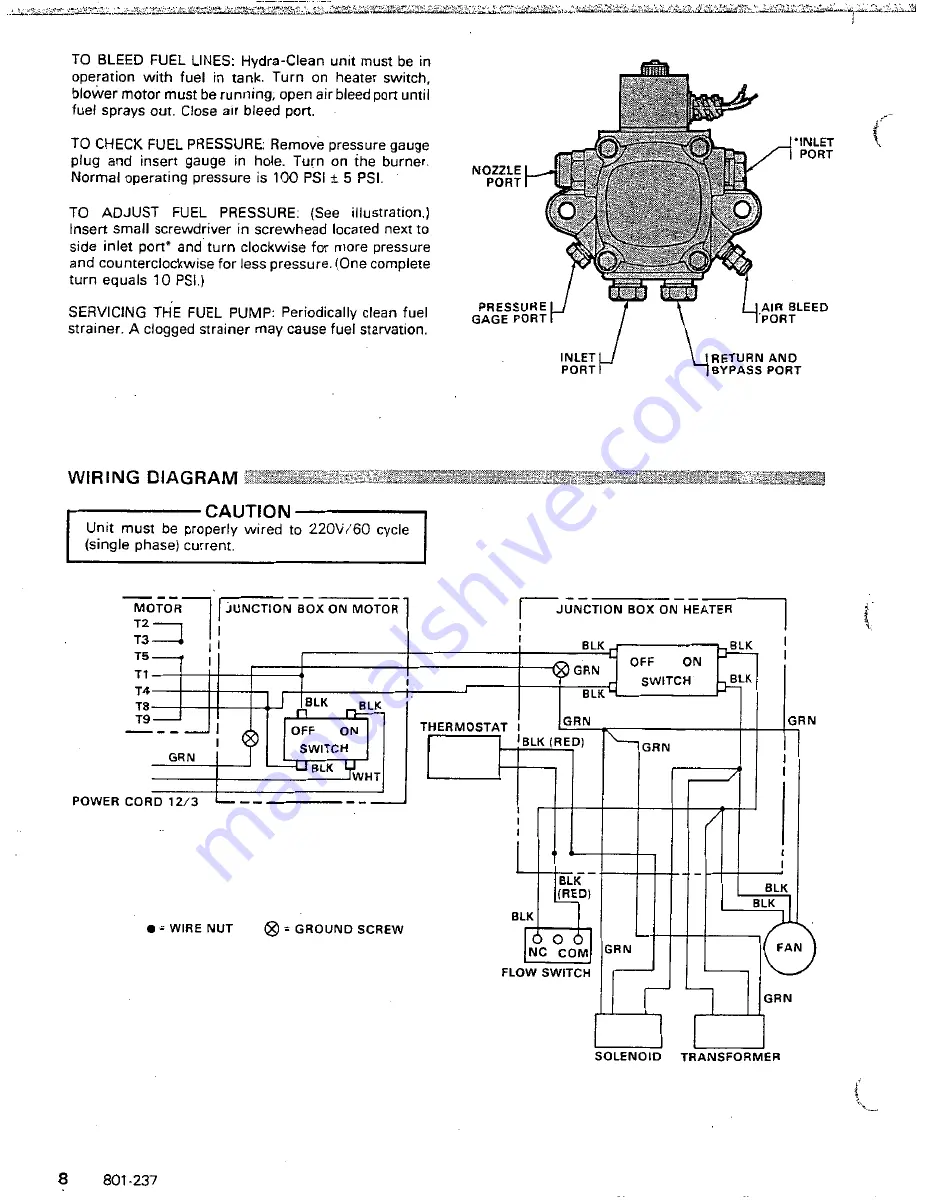 Graco HYDRA-CLEAN 1204HE 800-052 Instructions-Parts List Manual Download Page 8