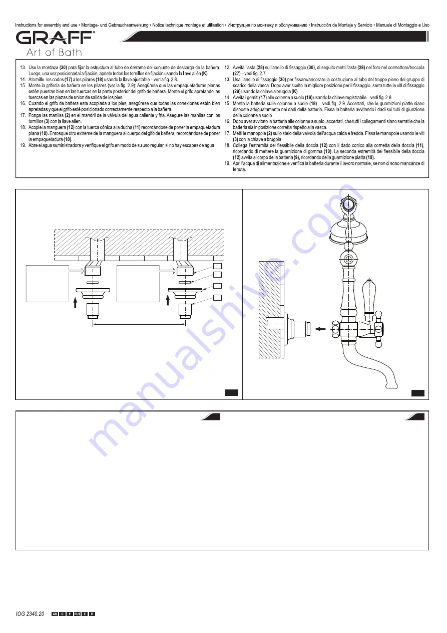 Graff ADLEY E-3852-C2 Instructions For Assembly And Use Download Page 21