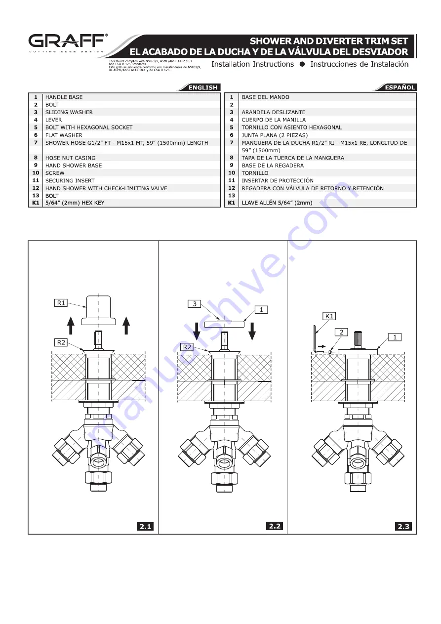 Graff G-6156 Series Installation Instructions Manual Download Page 3