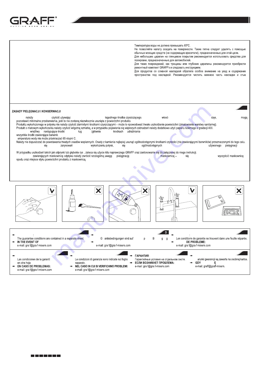 Graff Tephi TEP54-OF Instructions For Assembly And Use Download Page 5