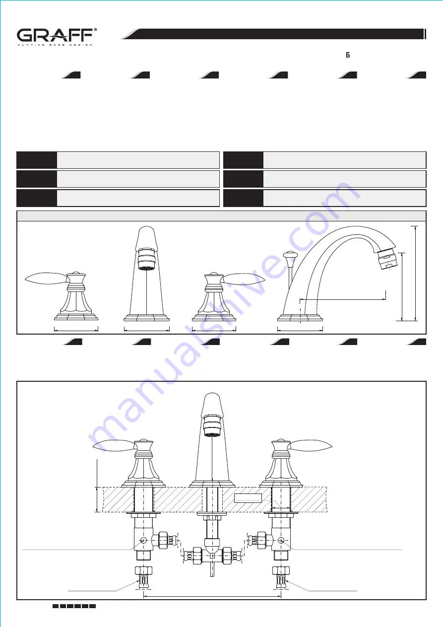 Graff TOPAZ THREE-HOLE BIDETMIXER Instructions For Assembly And Use Download Page 1