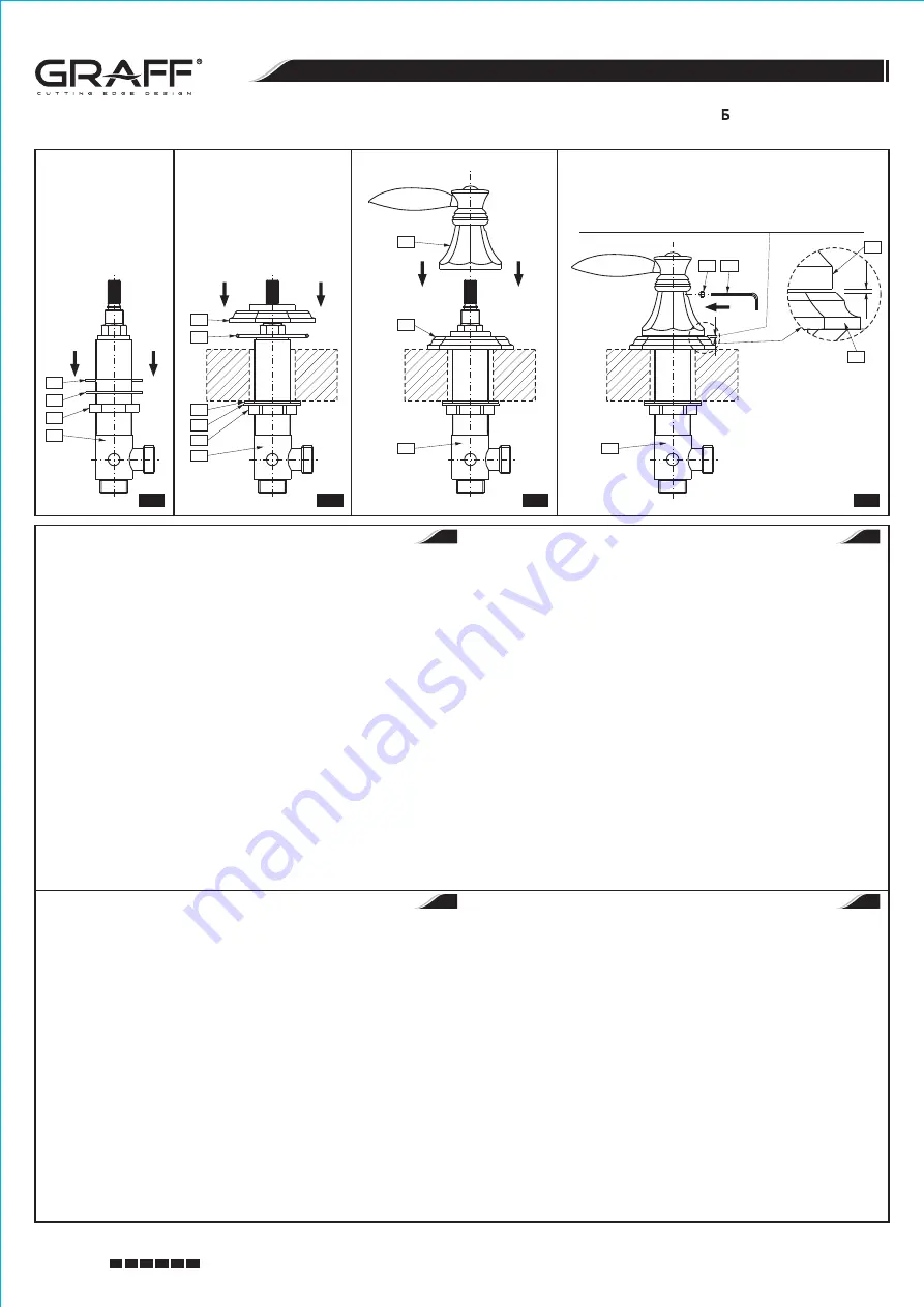 Graff TOPAZ THREE-HOLE BIDETMIXER Instructions For Assembly And Use Download Page 3