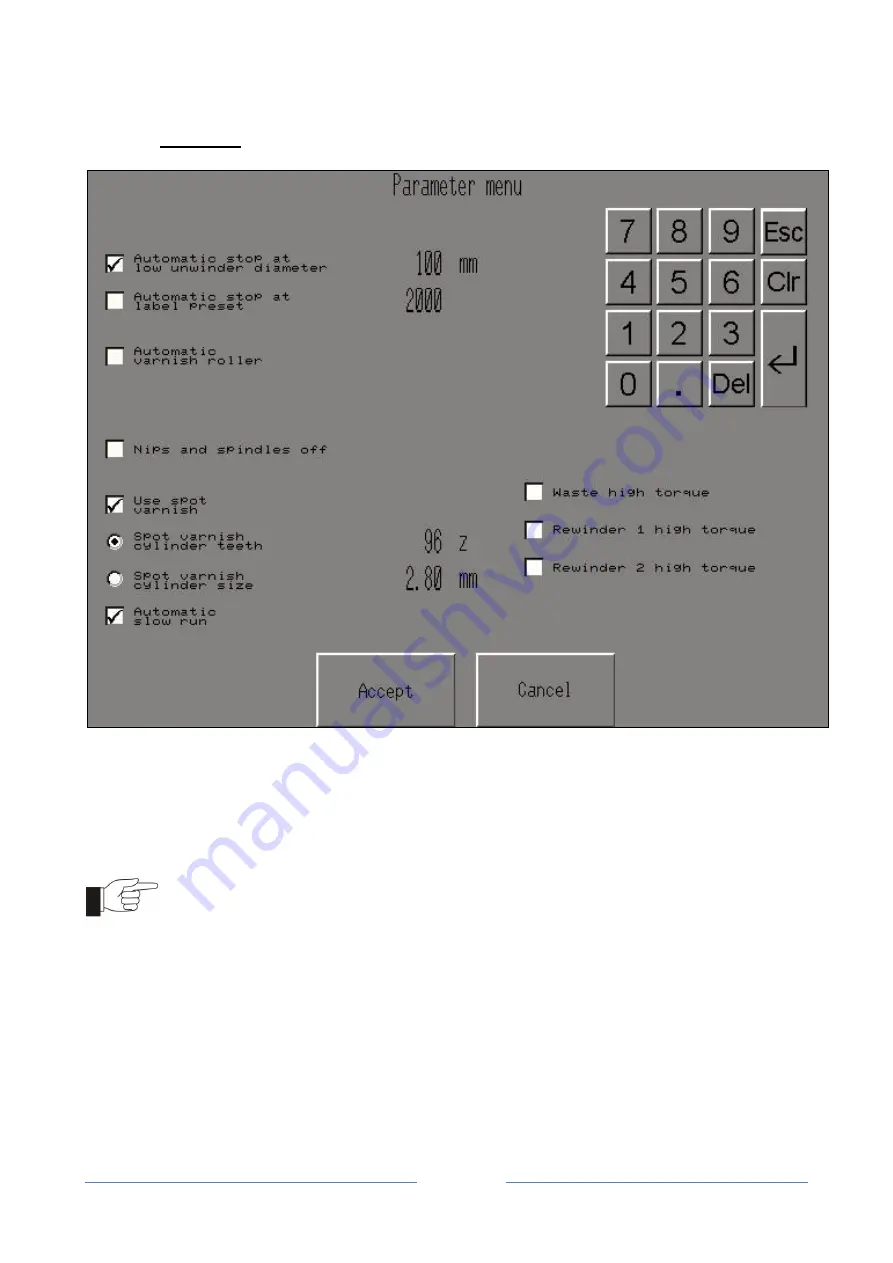 Grafisk Maskinfabrik DC330mini Operating Manual Download Page 18