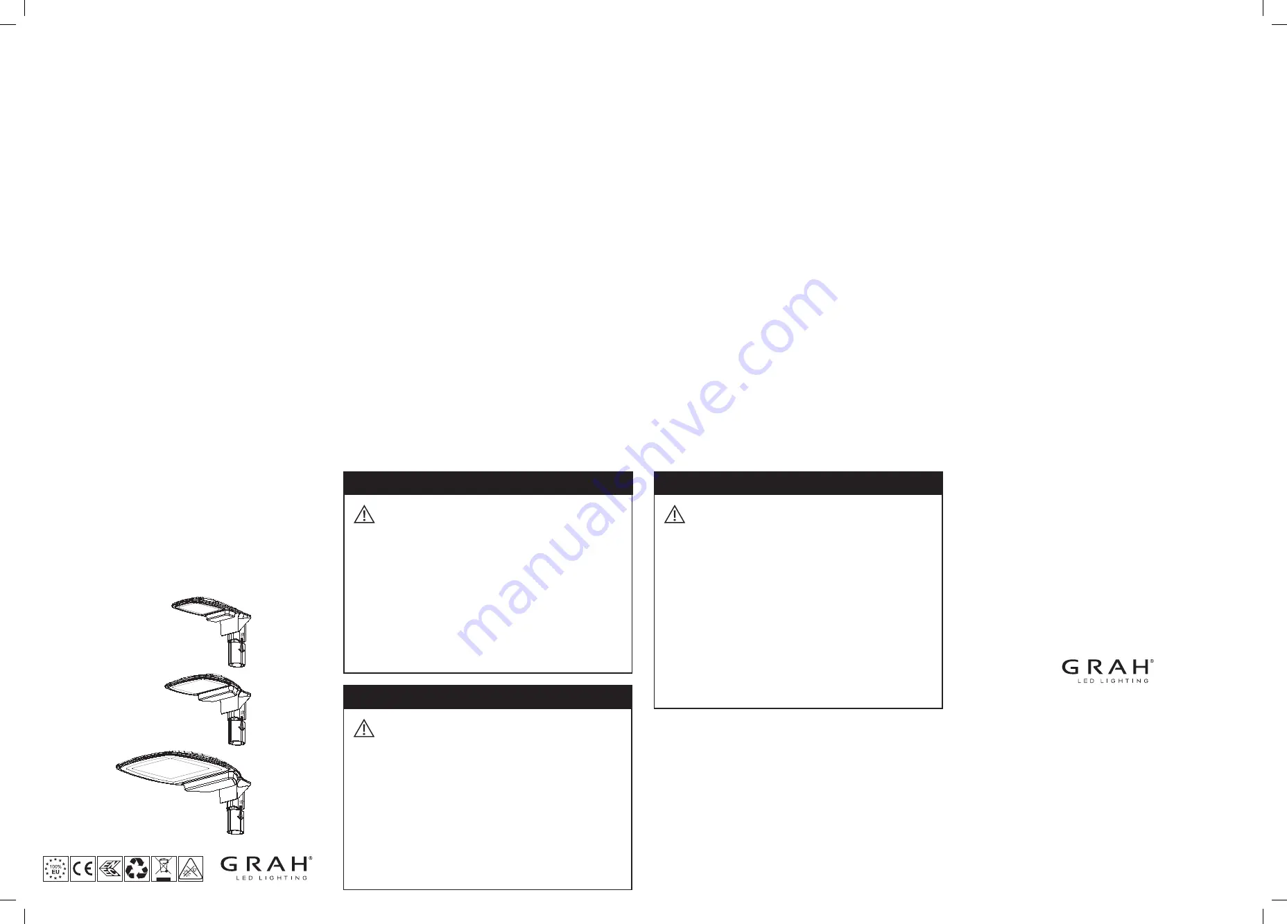 GRAH Lighting AEROLITE LSL S Mounting & Operation Instructions Download Page 1