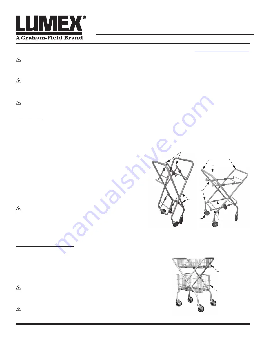 Graham Field Lumex VERSACART 7010A Assembly And Operation Instructions Download Page 1