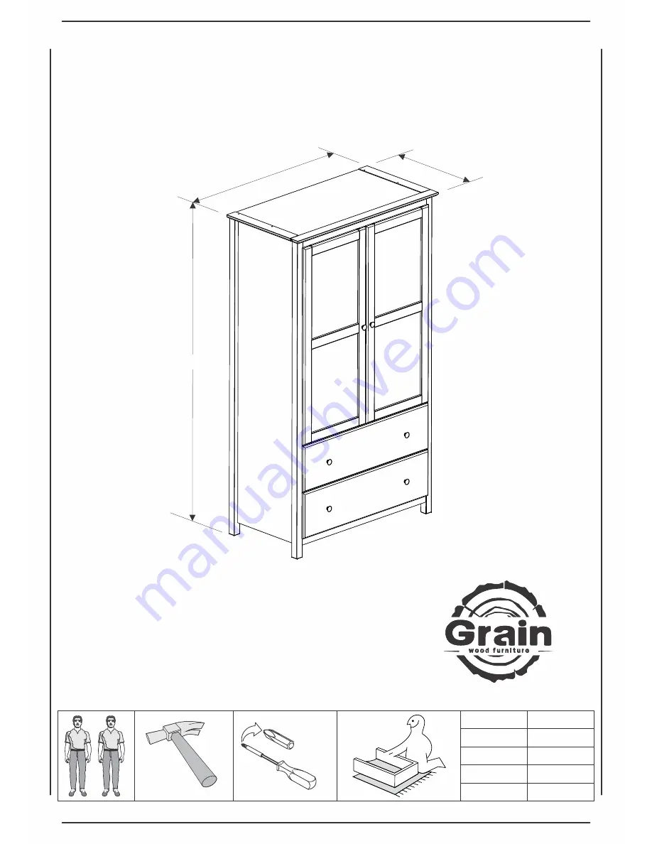 Grain Wood Furniture SH080112 Assembly Instructions Manual Download Page 1