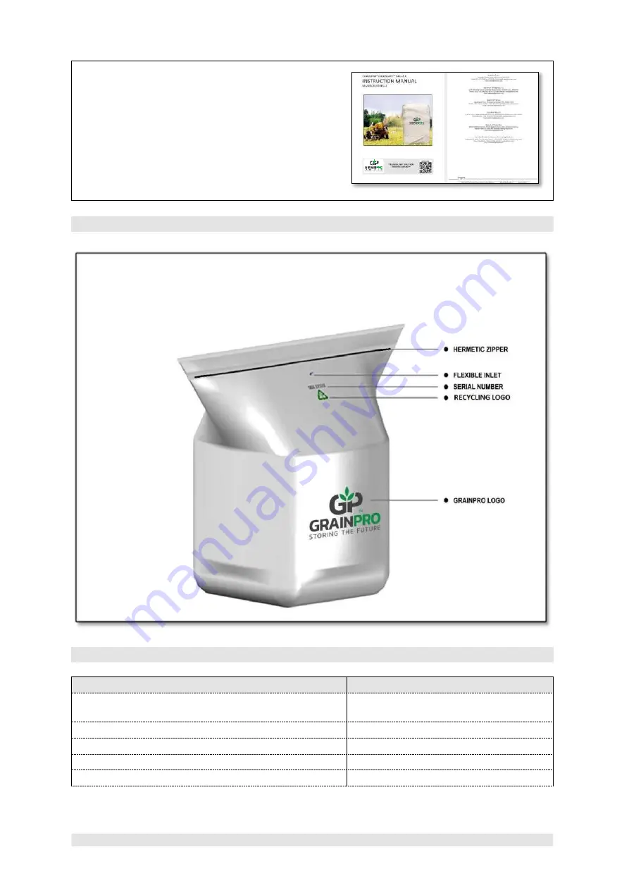 GrainPro GRAINSAFE BAG-1.0 Instruction Manual Download Page 6