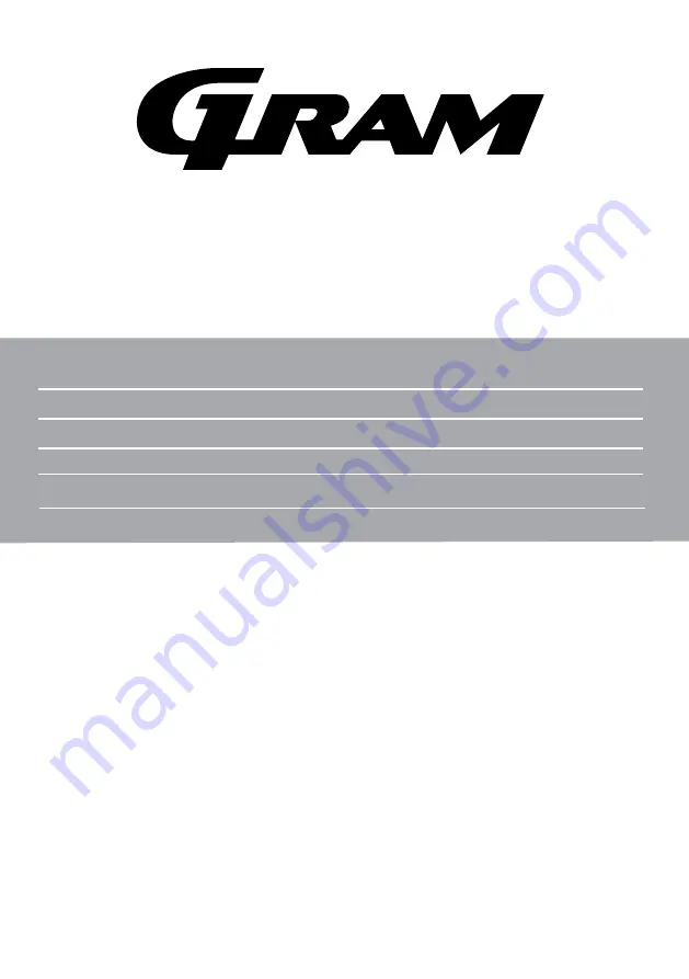 Gram 5709708231307 User Manual Download Page 1