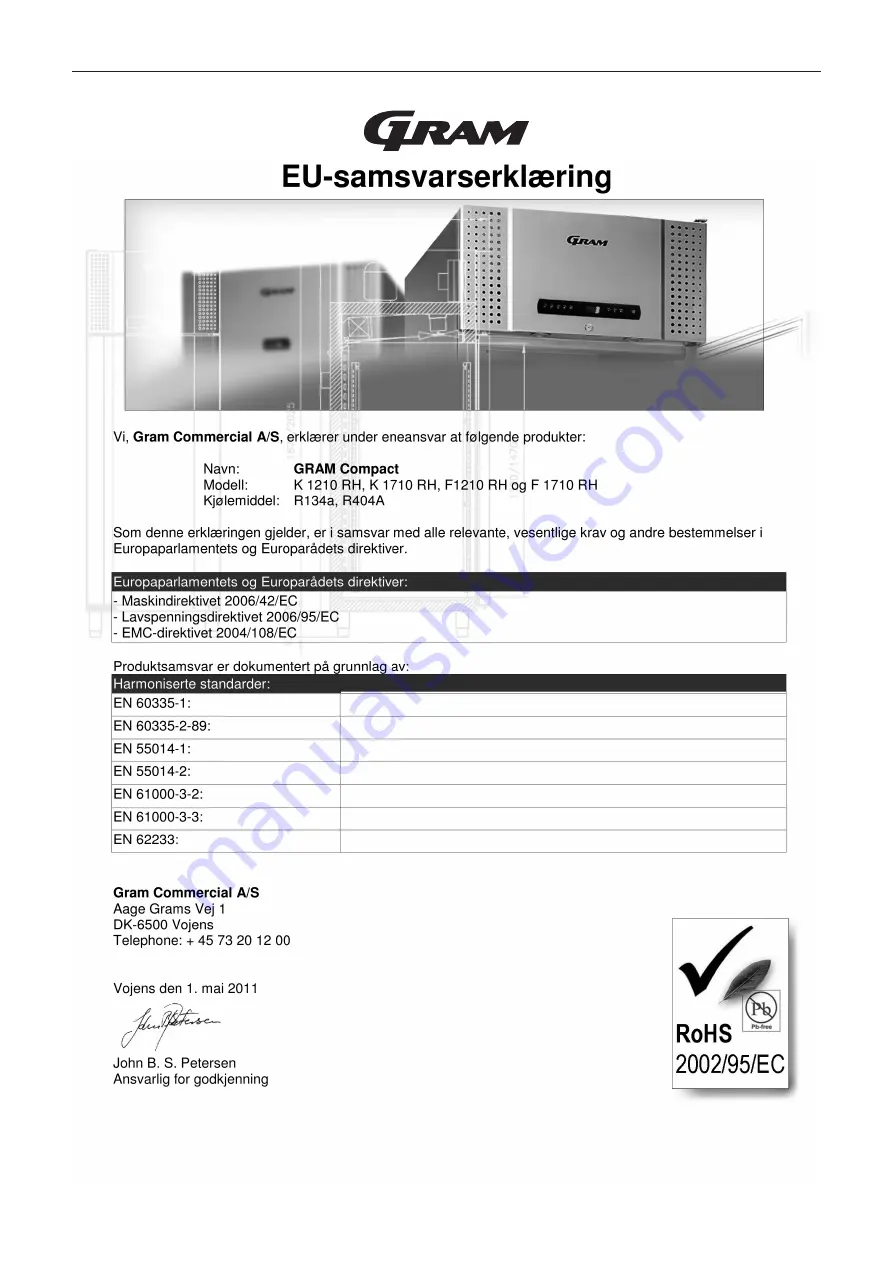 Gram Compact 1210 Instruction Manual Download Page 48