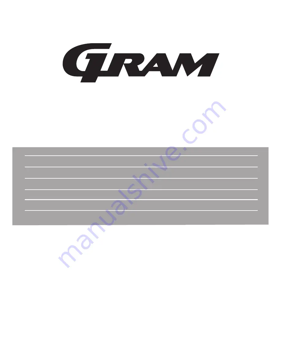 Gram FS 4316-90 N User Manual Download Page 1