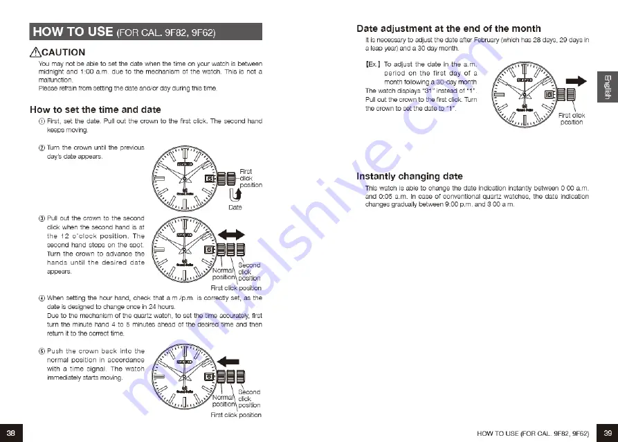 Grand Seiko QUARTZ Operating Instructions Manual Download Page 21