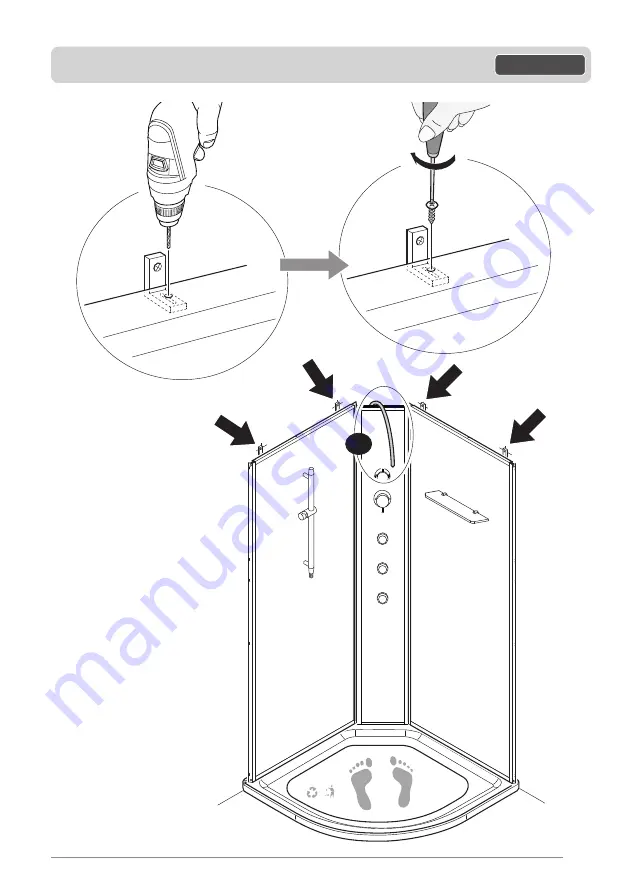 Grandform ESSENTIAL CORNER 80x80 Assembly Instructions Manual Download Page 27