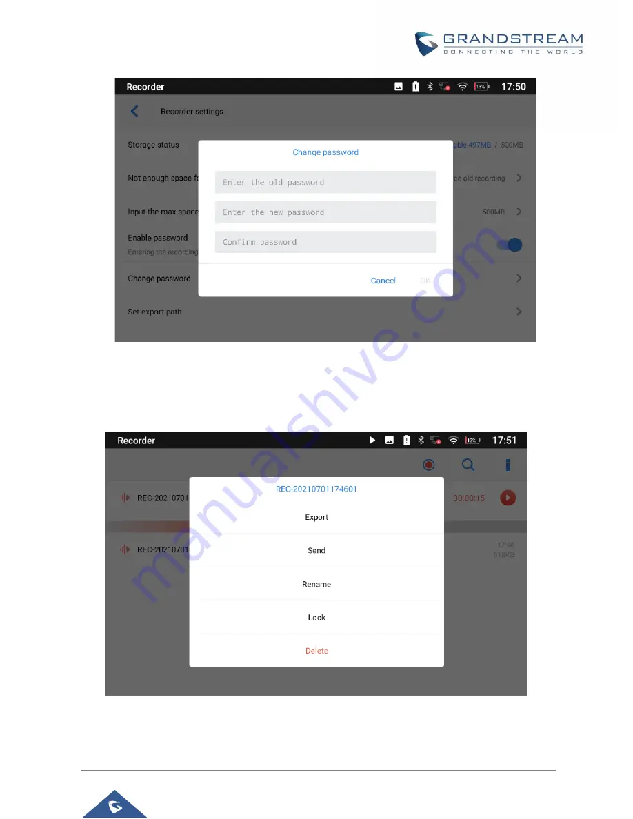 Grandstream Networks GAC2570 User Manual Download Page 115