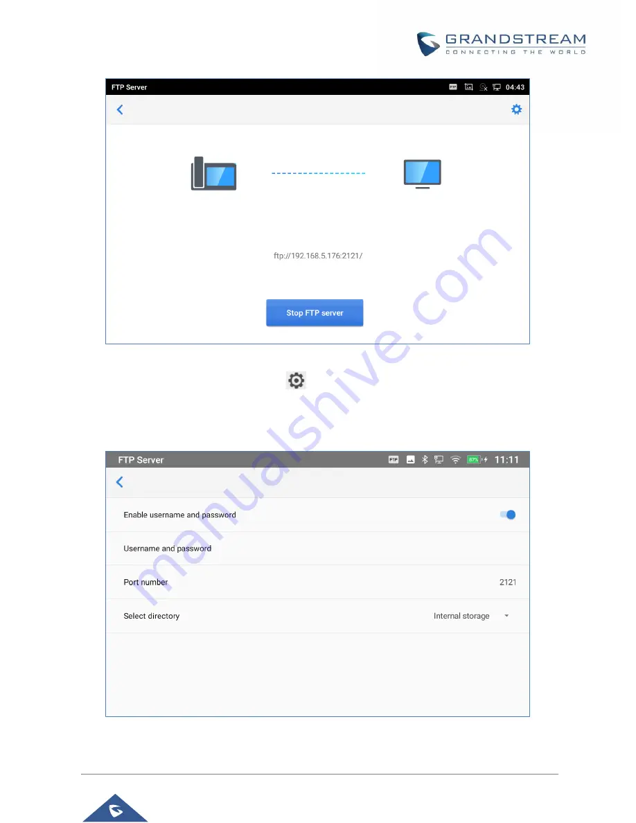 Grandstream Networks GAC2570 User Manual Download Page 124