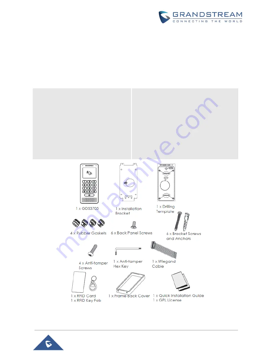 Grandstream Networks GDS3705 Скачать руководство пользователя страница 21