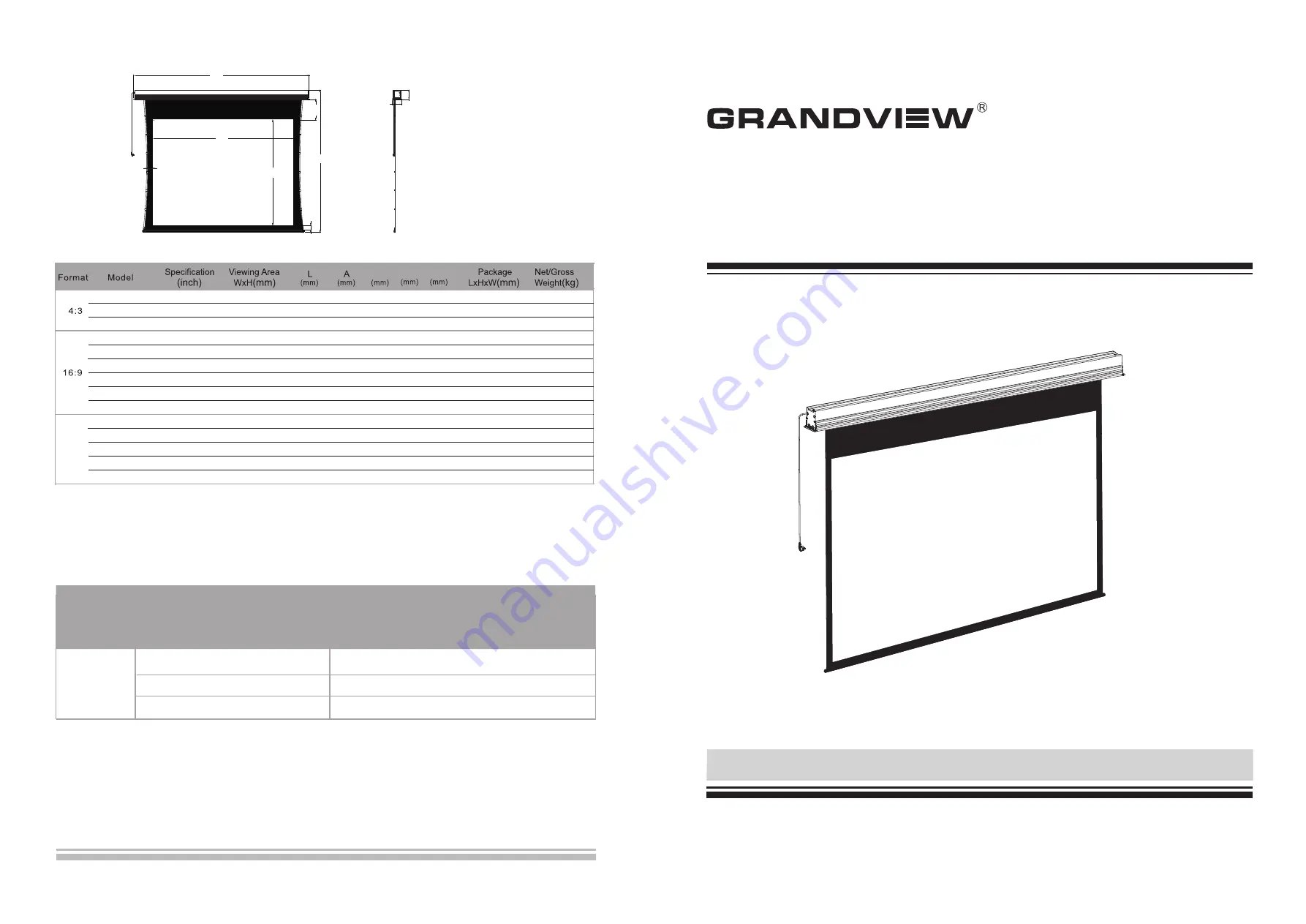 Grandview RCB-MIR Instruction Manual Download Page 1