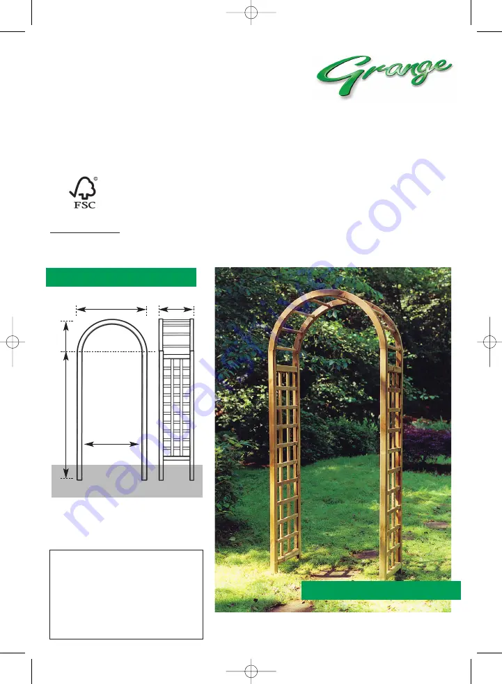 Grange Fencing Elite Arch Скачать руководство пользователя страница 1