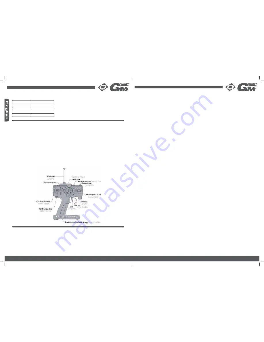 GRAUPNER BAJA ELEKTRO-TRUGGY4WD 1/10 RTR Instruction Manual Download Page 6