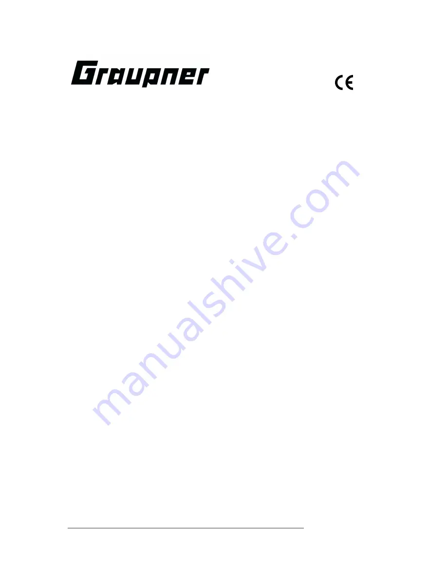 GRAUPNER SWITCHING POWER SUPPLY 13.8V 0-30A Manual Download Page 1