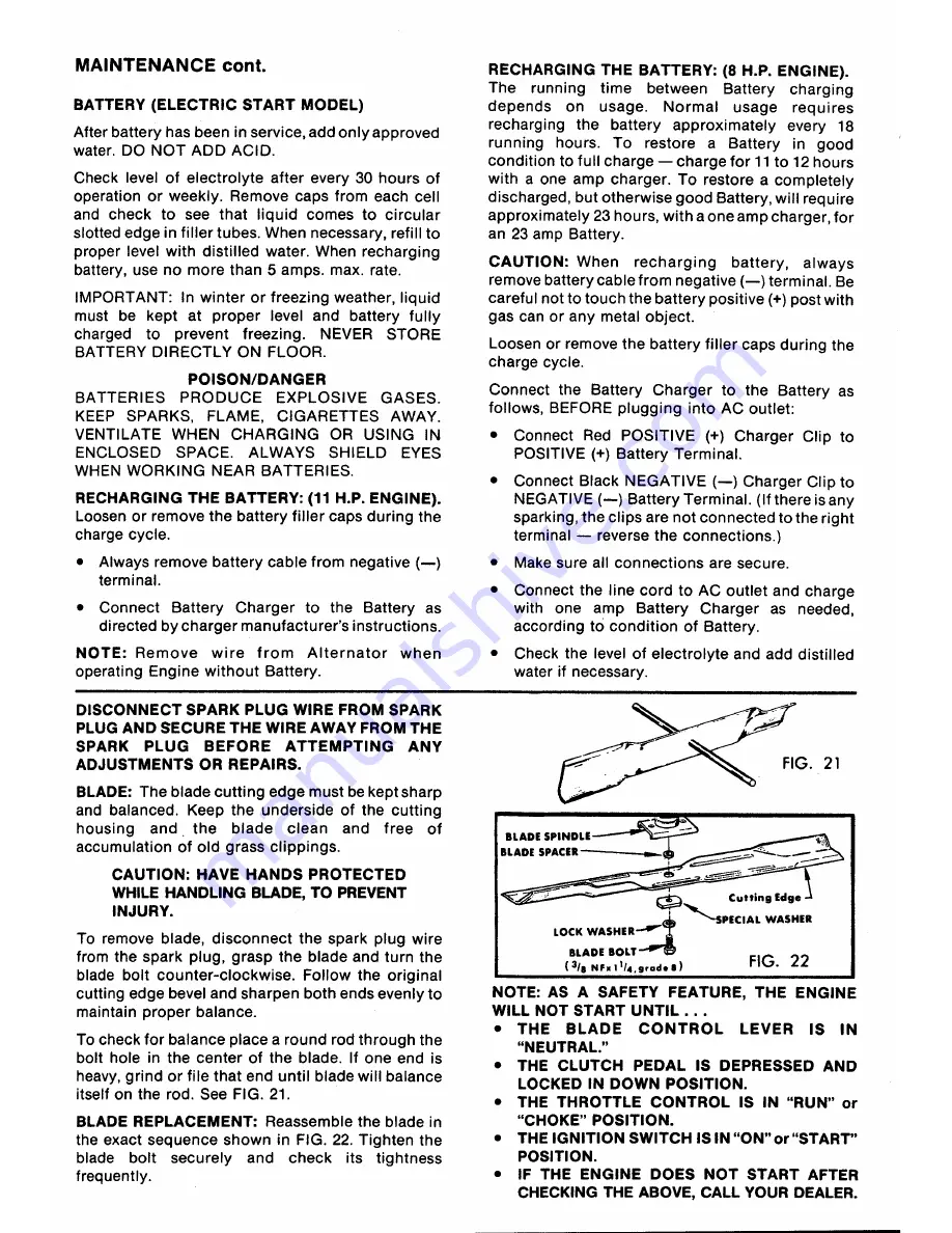 Gravely 1130E Operator'S Manual Download Page 12