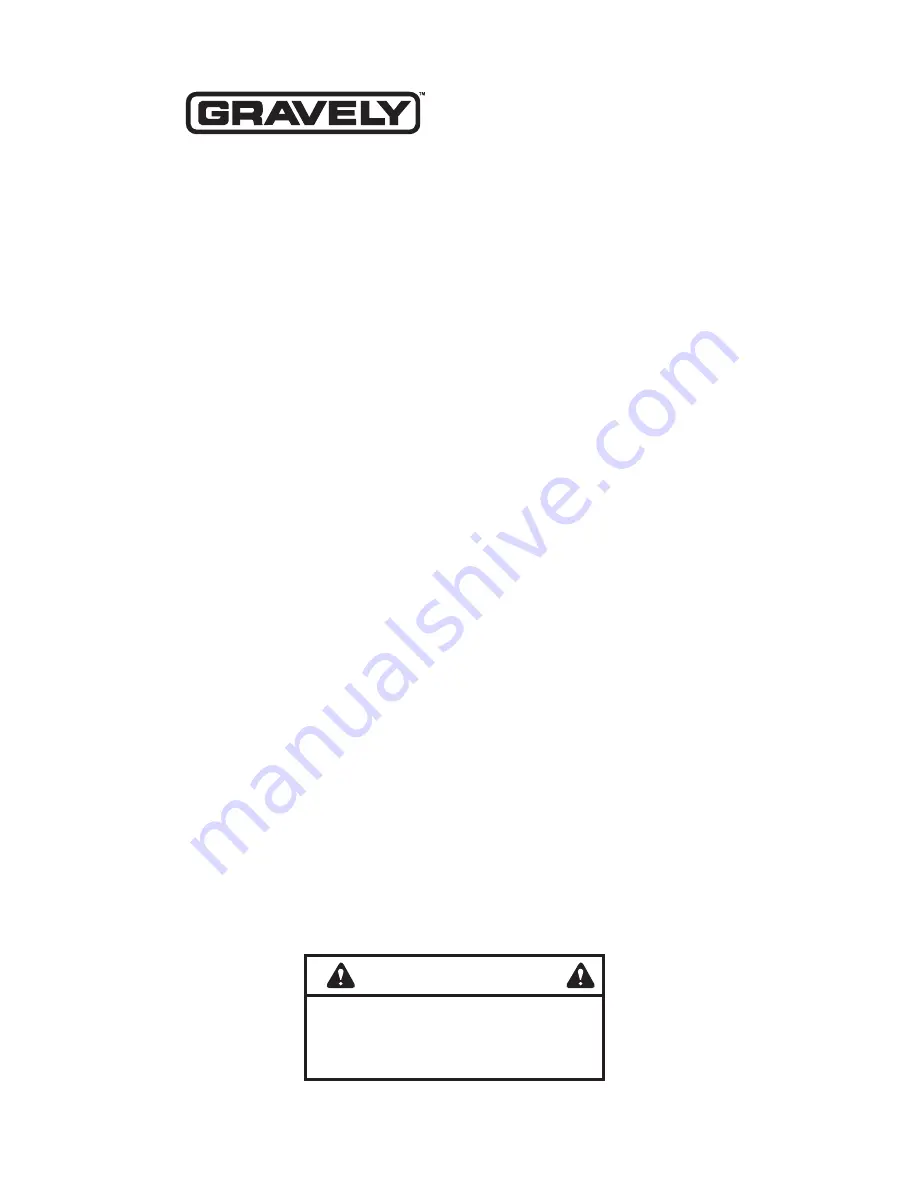 Gravely 890100 Owner'S Manual Download Page 34