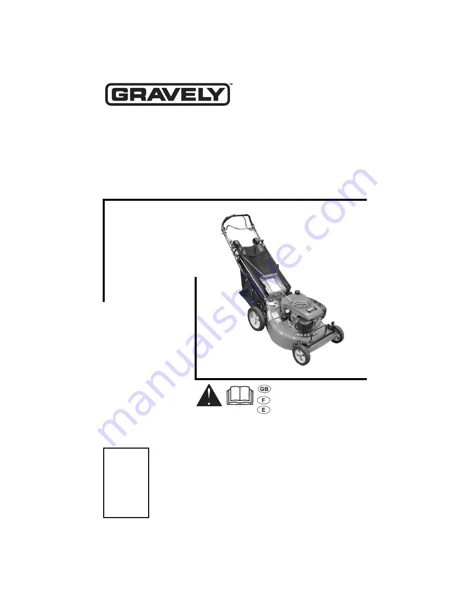 Gravely 911094 Скачать руководство пользователя страница 1