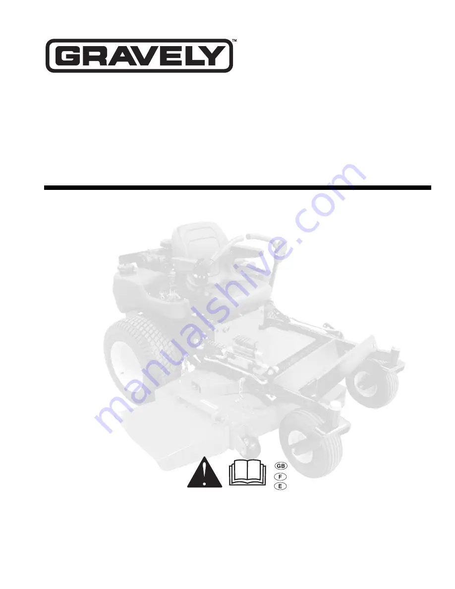 Gravely 992042 19HP PM144Z Owner'S/Operator'S Manual Download Page 1