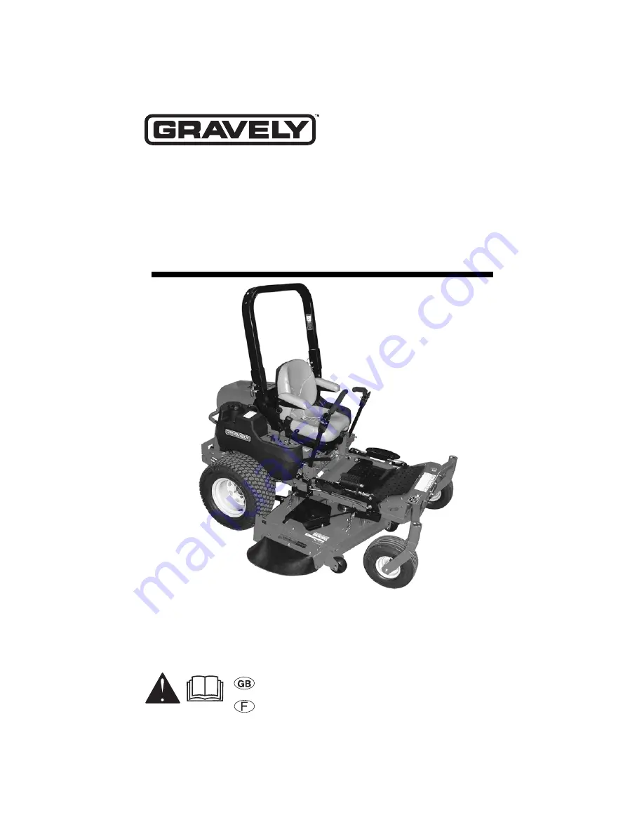 Gravely 992210 Owner'S/Operator'S Manual Download Page 1