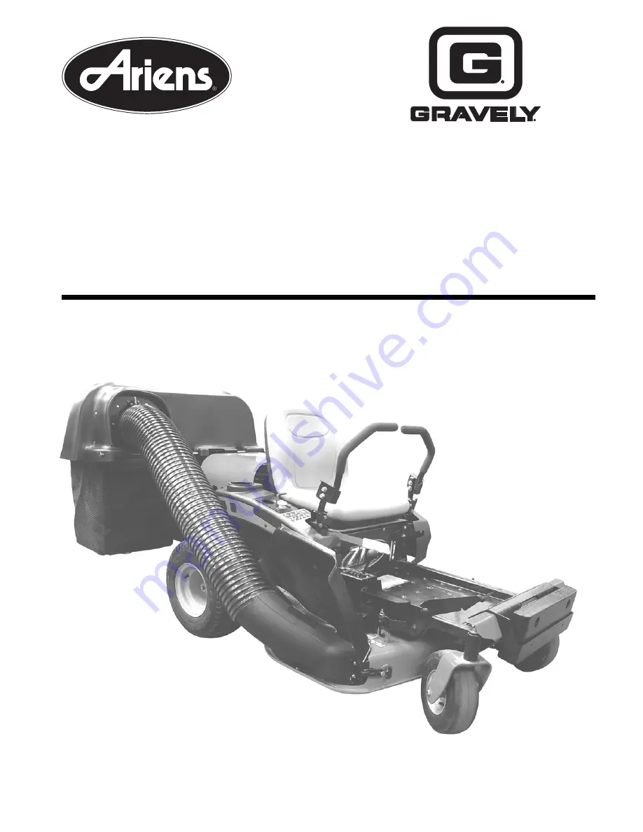 Gravely Ariens 815134 Скачать руководство пользователя страница 1