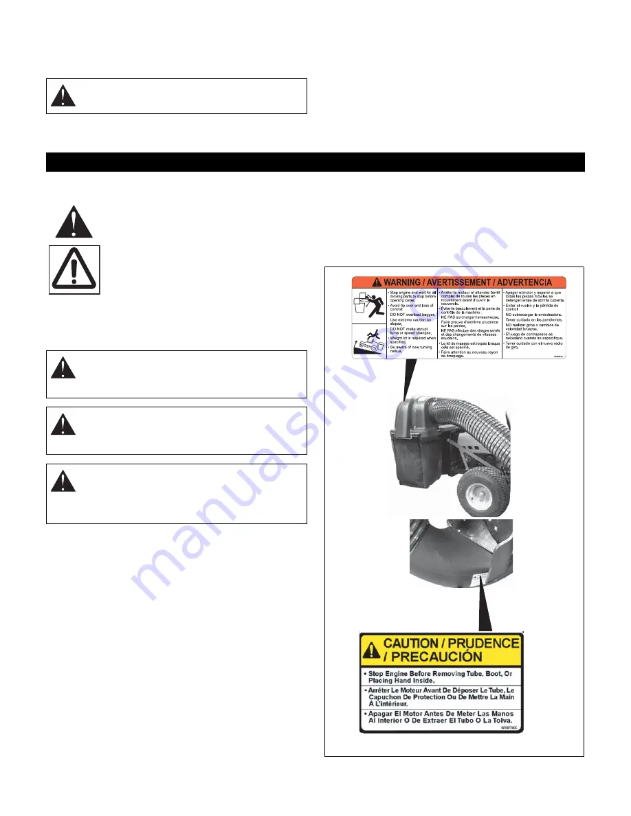 Gravely Zoom Bagger Owner'S And Operator'S Manual Download Page 3