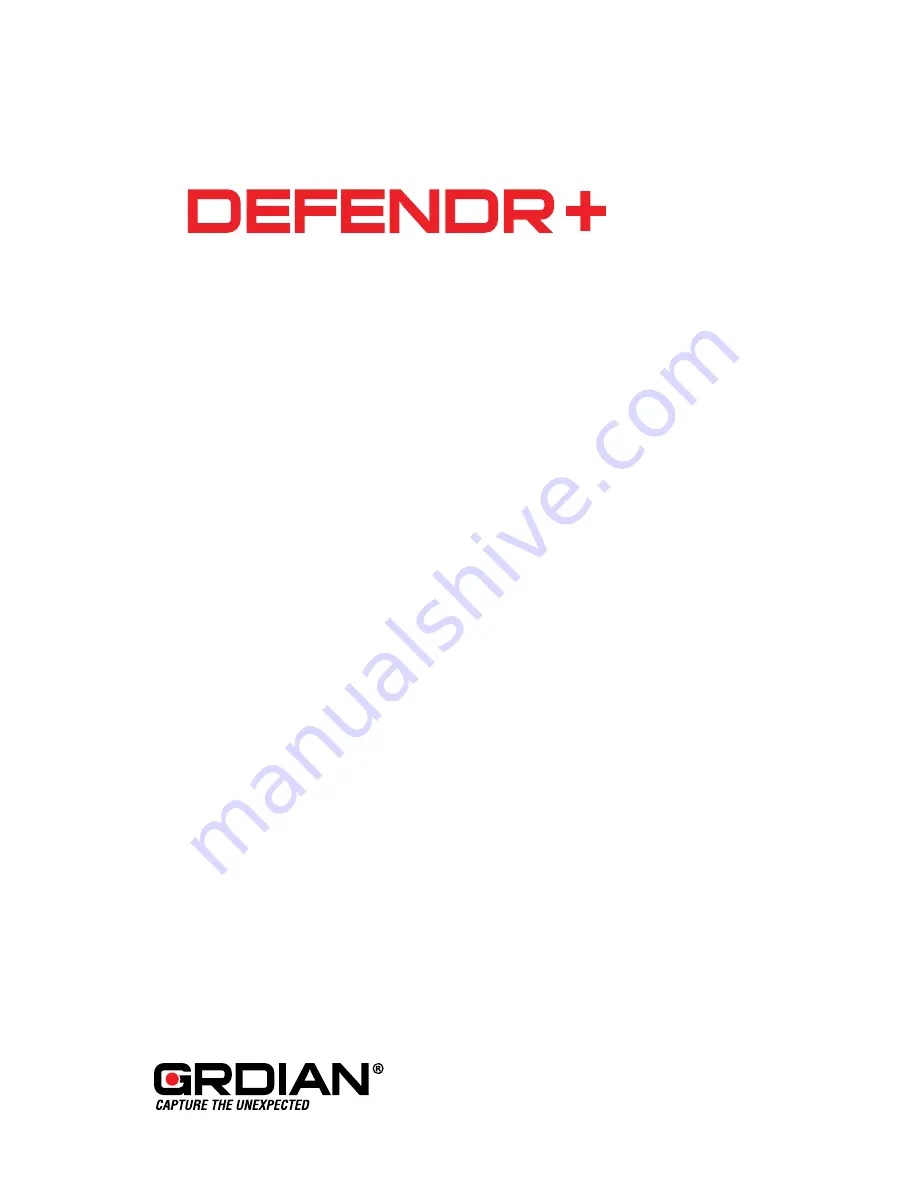 GRDIAN DEFENDR+ User Manual Download Page 1