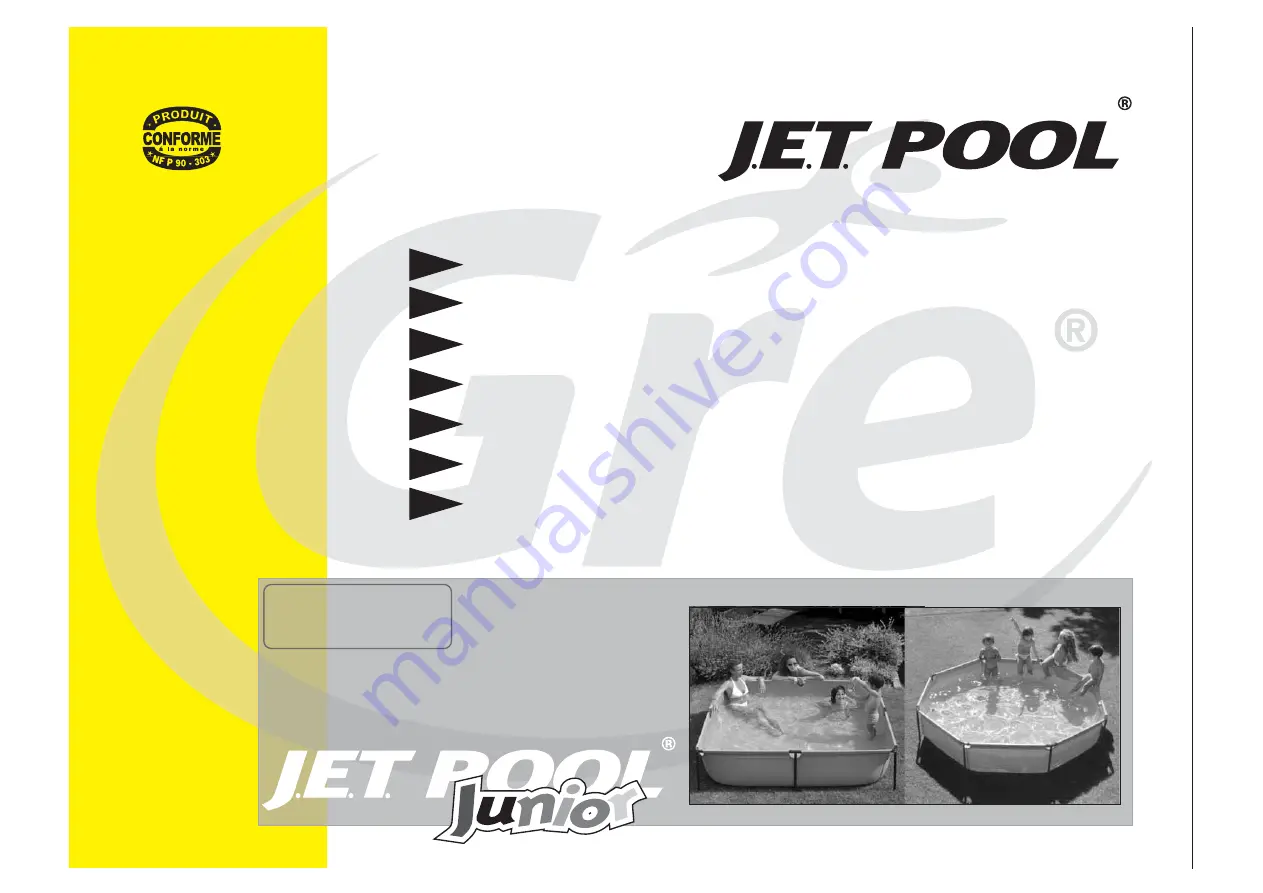 GRE J.E.T. Pool Junior Manual Download Page 1