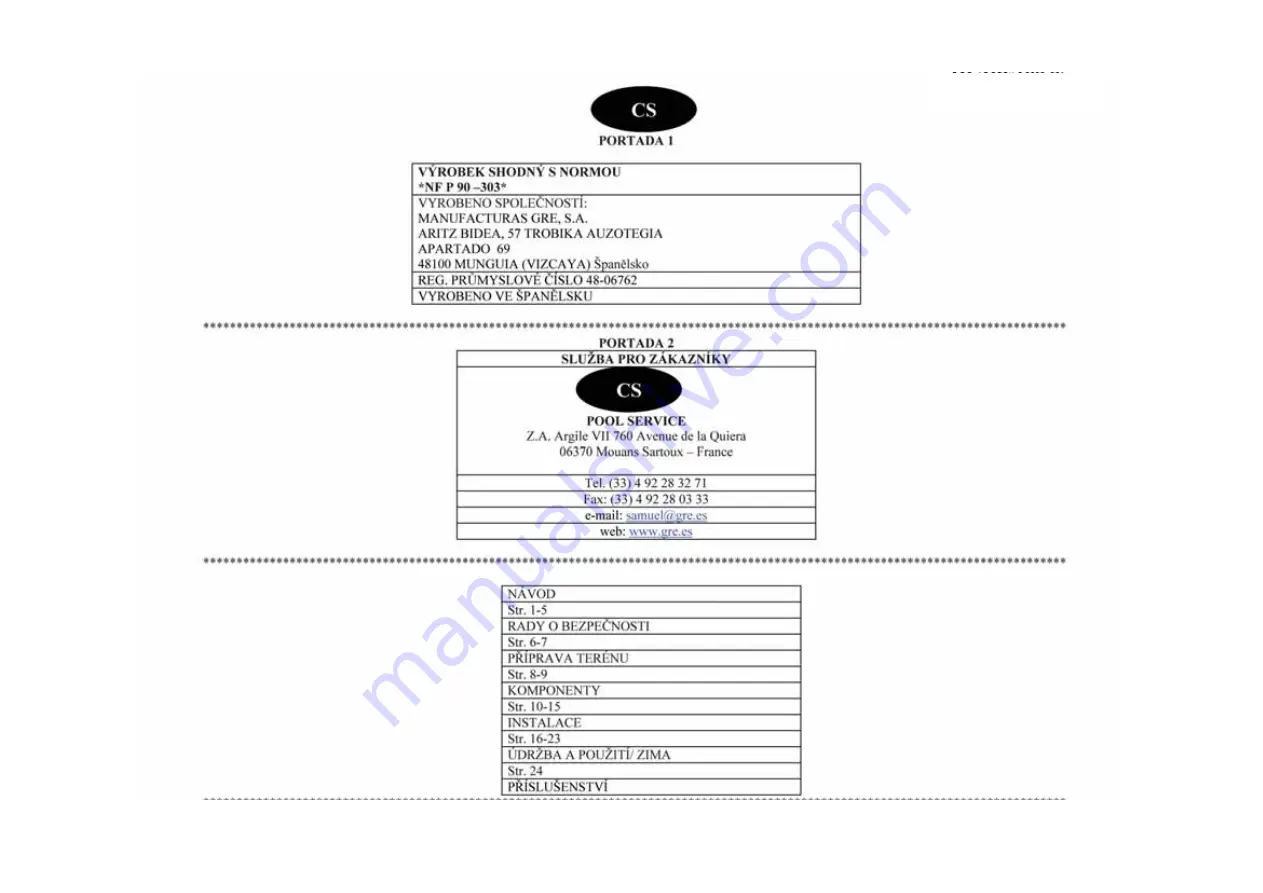 GRE J.E.T. Pool Junior Manual Download Page 39