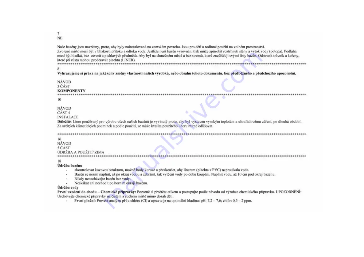 GRE J.E.T. Pool Junior Manual Download Page 42