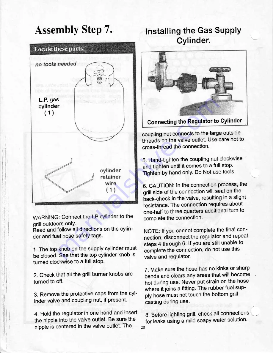 Great Outdoors Blackstone 1000 Owner'S Manual Download Page 20